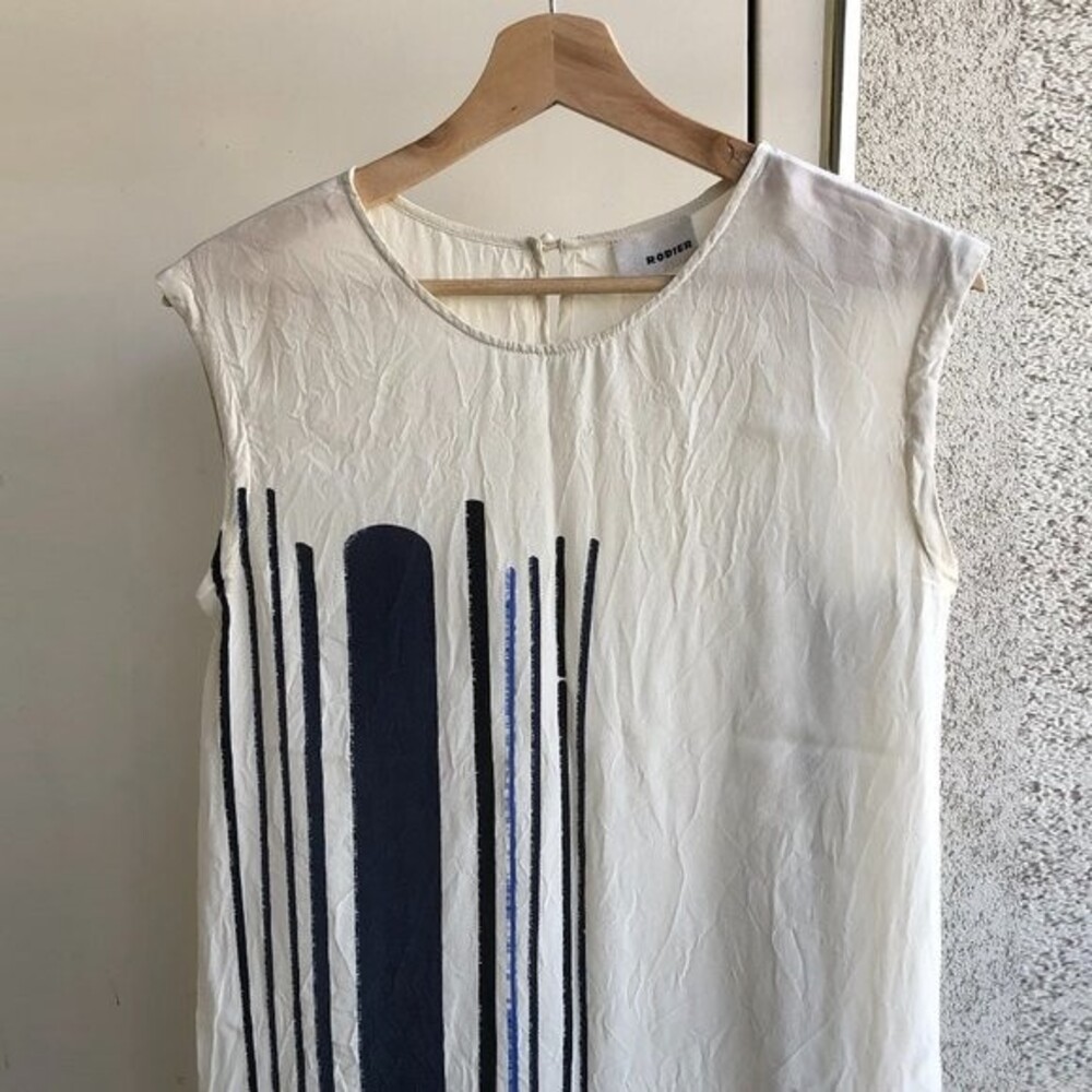 Rodier Natural Silk Dress - White - Size S - Picture 7 of 8